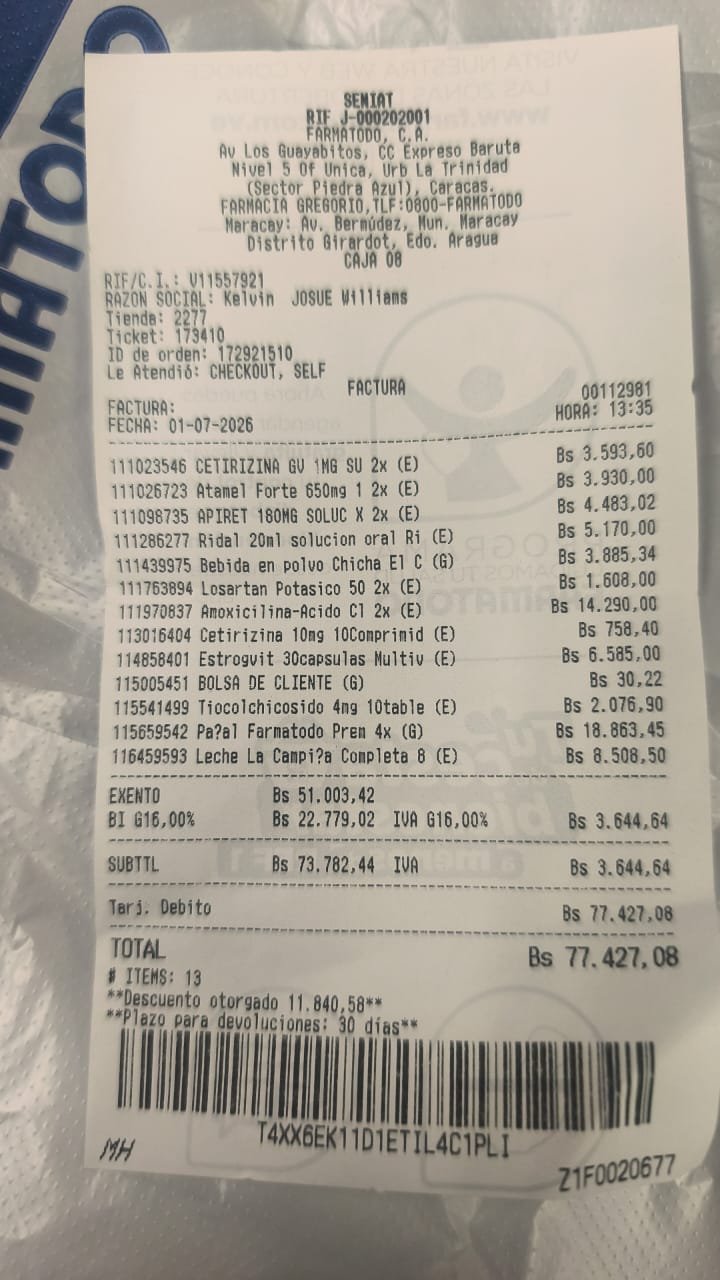 Registro de donación